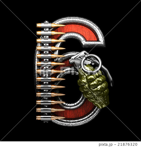 6 military letter. 3D illustration 6 military letter. 3D illustration 21876320