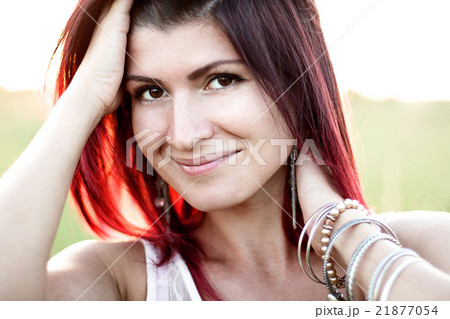 Close-up portrait beautiful tender girl, woman Close-up portrait beautiful tender girl, woman 21877054