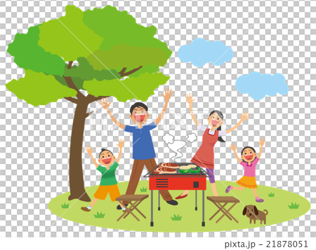 Illustration of an image of a family having a barbecue Illustration of an image of a family having a barbecue 21878051