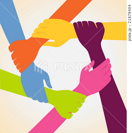 Creative Colorful Ring of Many Hands Team Creative Colorful Ring of Many Hands Team 21878404