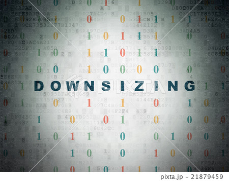 Finance concept: Downsizing on Digital Paper 21879459