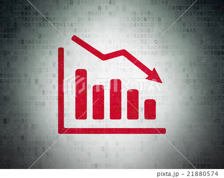 News concept: Decline Graph on Digital Paper News concept: Decline Graph on Digital Paper 21880574
