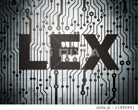 Law concept: circuit board with Lex 21880841