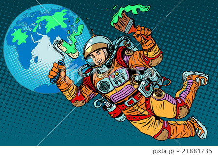 green Earth day ecology astronaut 21881735