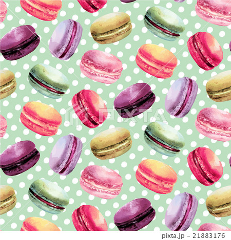 Watercolor macaron seamless  pattern 21883176