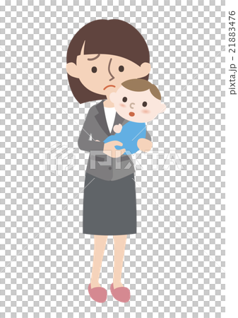 赤ちゃんを抱っこする母親 21883476