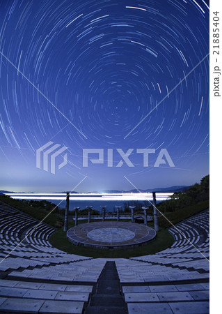 星景 野外音楽広場テアトロンの写真素材 星景 野外音楽広場テアトロンの写真素材