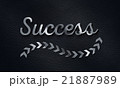 Success Word with arrow sign Black Background 21887989