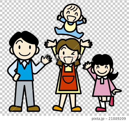 Smiling family - Stock Illustration [21889209] - PIXTA