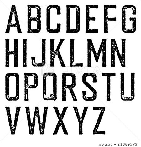 Vintage retro typeface. Stamped alphabet.  21889579