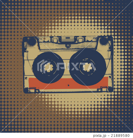 Audiocassette retro music background. 21889580