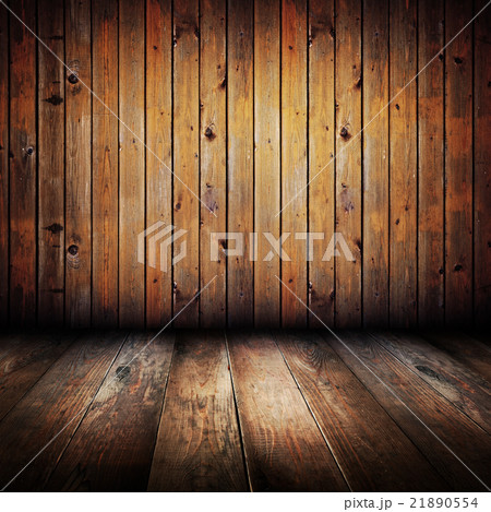 Vintage yellow wooden planks interior 21890554