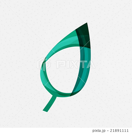 Green concept, geometric design eco leaf 21891111