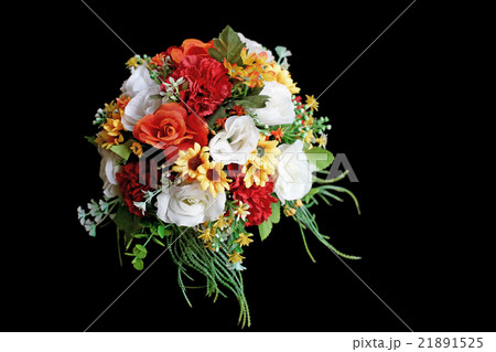artificial flower isolated on black background artificial flower isolated on black background 21891525