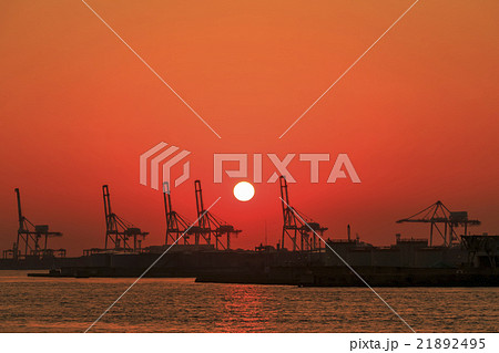 大阪港・夕焼け 21892495