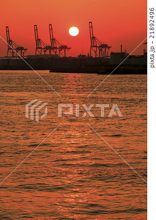 大阪港・夕焼け 21892496