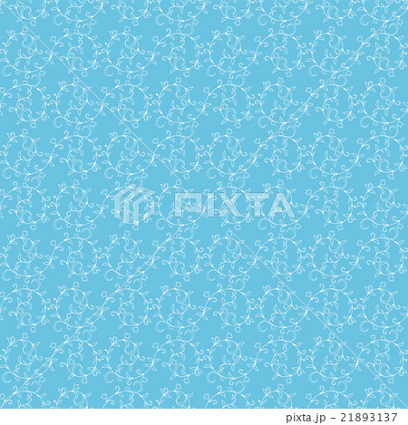 Pattern white flowers ornament on blue background 21893137