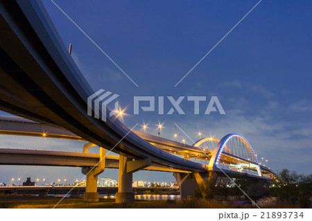 江北ジャンクションと五色桜大橋の夜 江北ジャンクションと五色桜大橋の夜 21893734