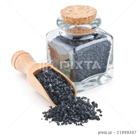 Hawaiian black volcanic salt in a glass bottle 21899307