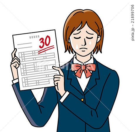答案を持つ女子学生 答案を持つ女子学生 21899706