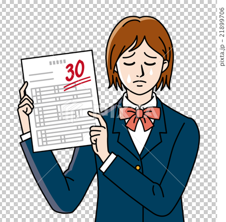 答案を持つ女子学生 答案を持つ女子学生 21899706