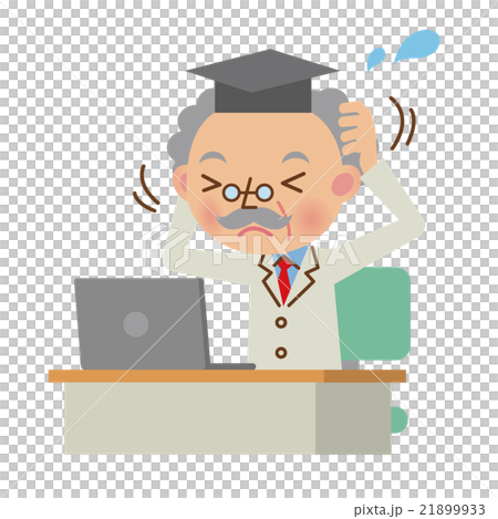 醫生/學者在個人電腦前抱頭 醫生/學者在個人電腦前抱頭 21899933
