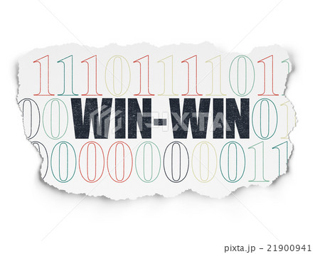 Business concept: Win-Win on Torn Paper background 21900941