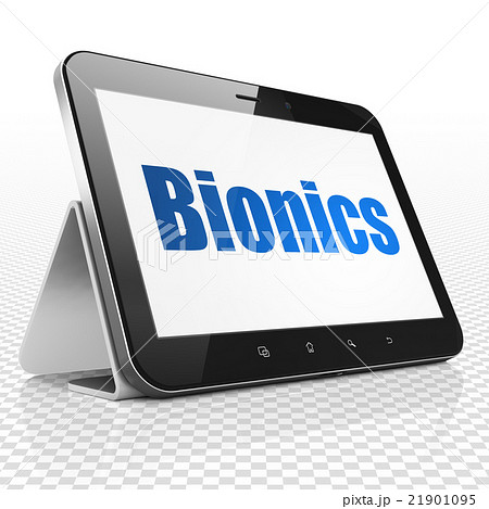 Science concept: Tablet Computer with Bionics on Science concept: Tablet Computer with Bionics on 21901095