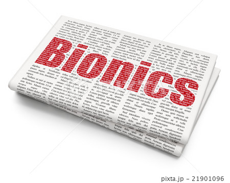Science concept: Bionics on Newspaper background Science concept: Bionics on Newspaper background 21901096