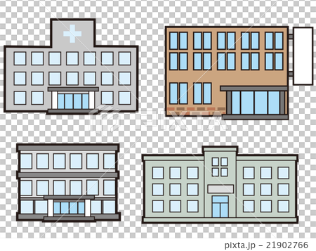 病院 役所などの建物のイラスト素材 21902766 Pixta