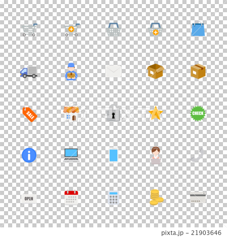 Ecommerce shopping icon set 21903646
