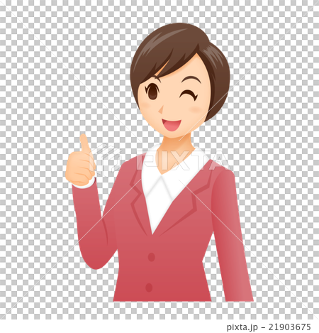 女性　グッド　ポーズ 21903675