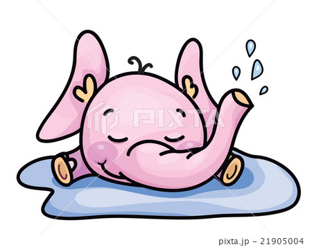Vector elephant in puddle. Vector elephant in puddle. 21905004