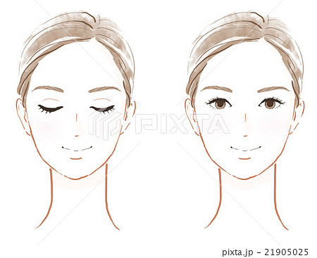 女性の顔のイラスト素材 21905025 Pixta