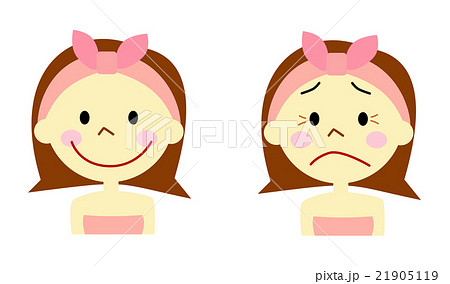 目元のシワを気にする女性のイラスト素材