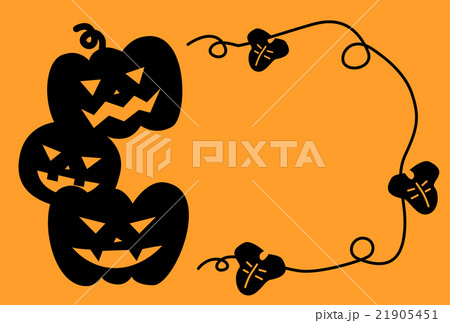 ハロウィンのフレーム　かぼちゃランタン 21905451