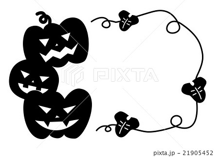 ハロウィンのフレーム　かぼちゃランタン 21905452