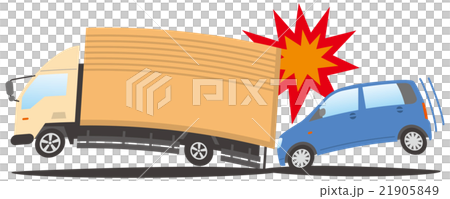 追突事故 乗用車がトラックへ 追突事故 乗用車がトラックへ 21905849