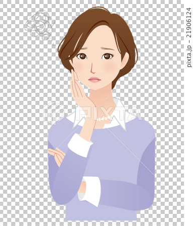 Female facial expression pose in forties 21906124