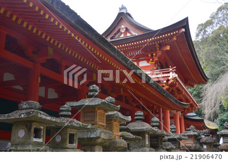 春日大社の中門･御廊･石灯篭（奈良県奈良市春日野町） 21906470