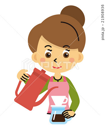 ドリップコーヒー 三頭身 シリーズ のイラスト素材