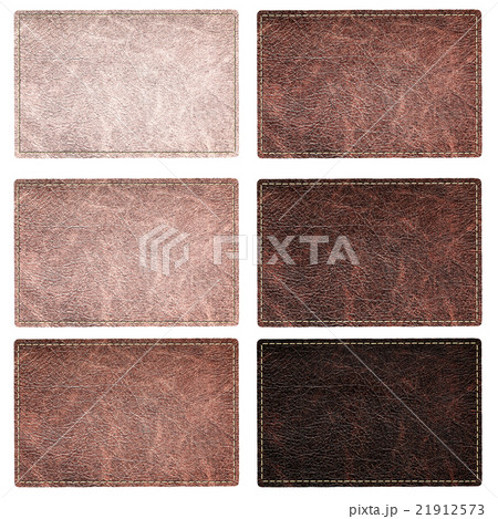 set of leather labels of different colors 21912573