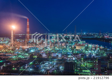 四日市港　コンビナートの夜景 21912796
