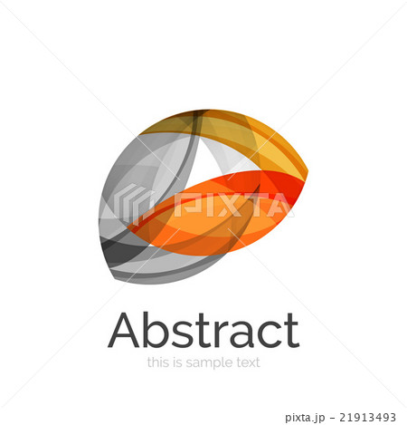 Circle logo. Transparent overlapping swirl shapes 21913493
