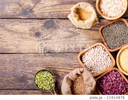 various cereals, seeds, beans and grains various cereals, seeds, beans and grains 21914876