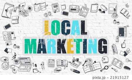 Local Marketing Concept. Multicolor on White 21915127