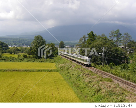 妙高4号 189系 黒姫‐古間 黒姫山バック 21915347