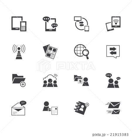 communication element vector icon set communication element vector icon set 21915383