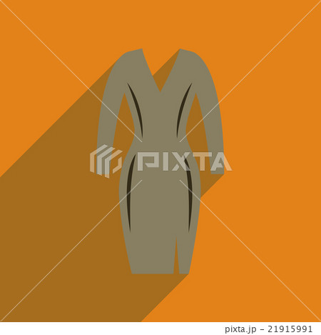 Flat icon with long shadow elegant dress  21915991