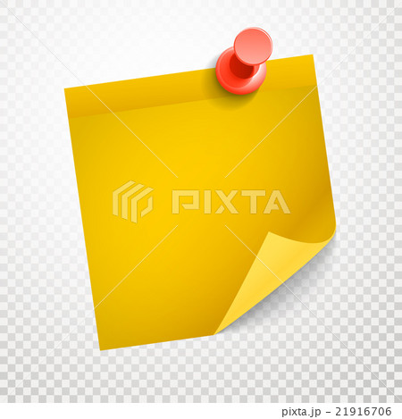 Blank yellow sticker with bending corner Blank yellow sticker with bending corner 21916706